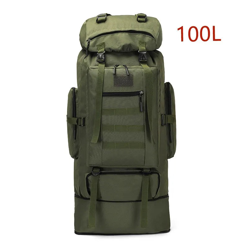 Large 80L 100L Mountaineering Backpack for Hiking Camping Travel and Tactical Outdoor Use