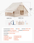 Inflatable Tent for Camp Easy Setup Blow Up Tent with Hand Pump 300D Oxford Tent with Stove Jack and Storage Bag Included