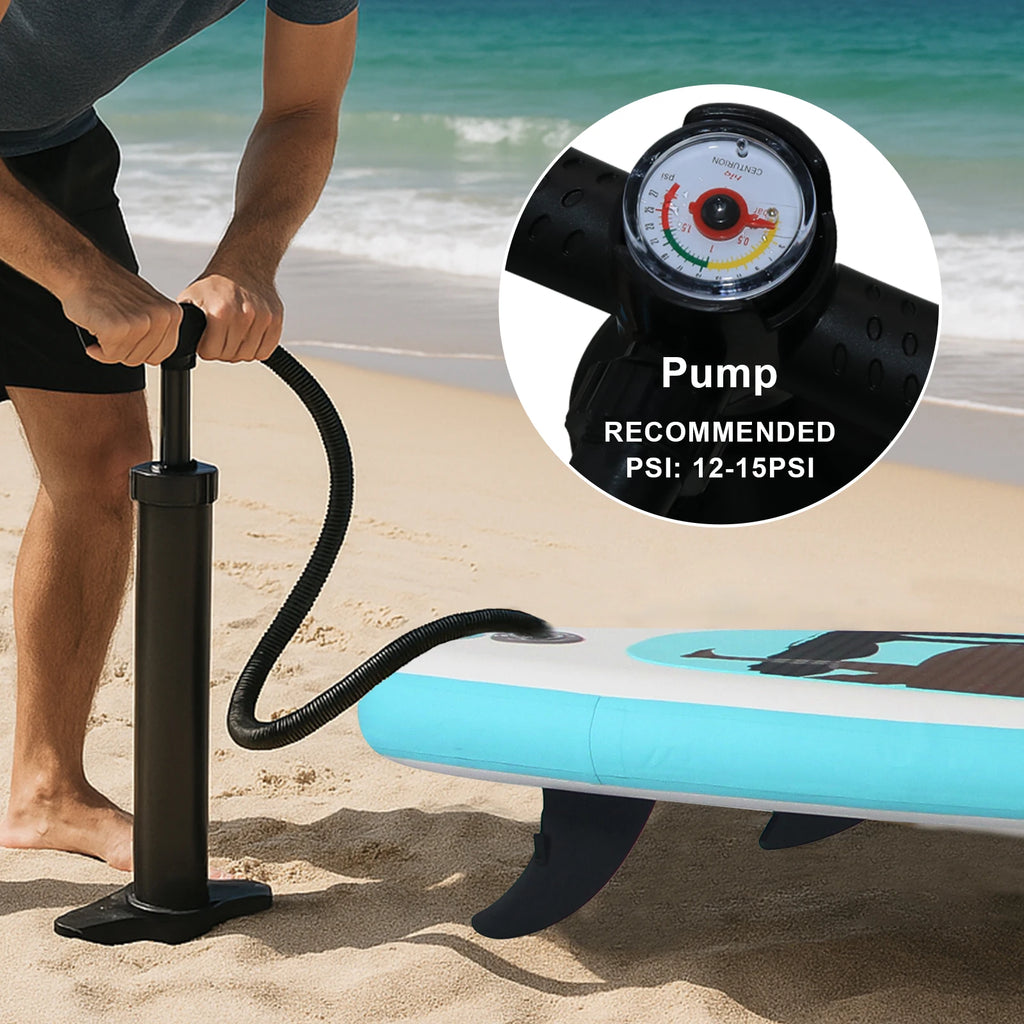 Portable Inflatable Stand Up Paddle Board, 10'6" × 32" × 6", Premium PVC, Full Kit for Adults and Youth