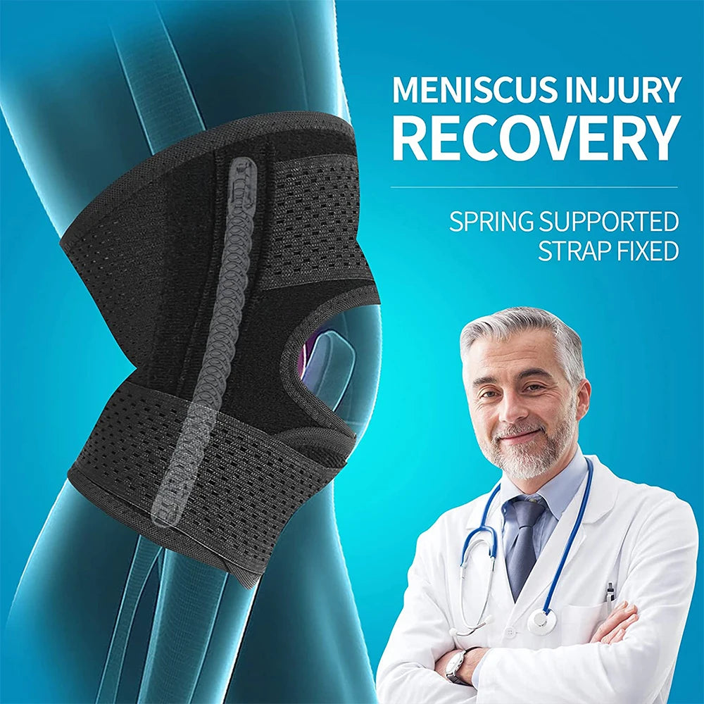 Adjustable Knee Brace with Side Stabilizers