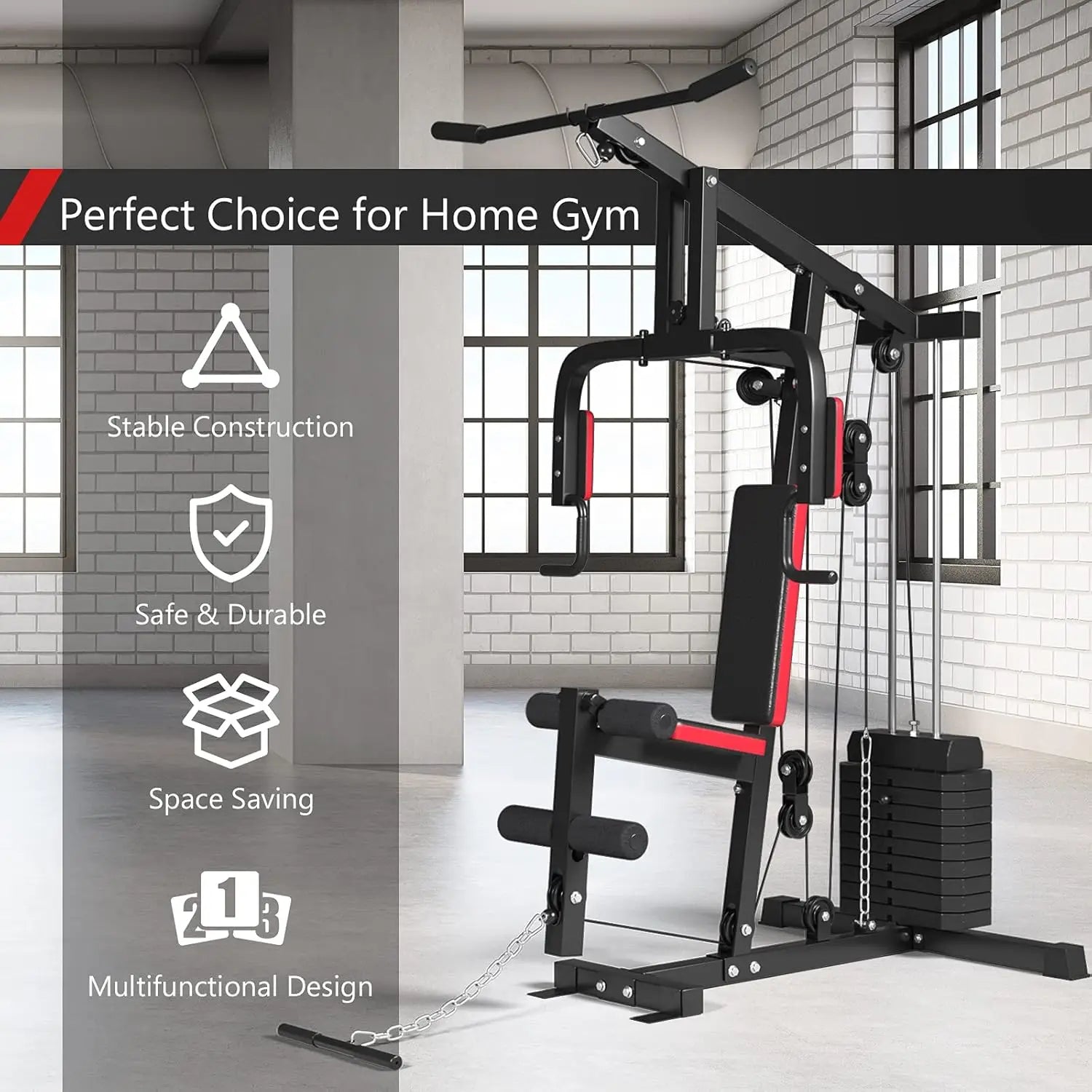 Multifunction Home Gym System Weight Training Exercise Workout Equipment Fitness Strength Machine for Total Body Customized
