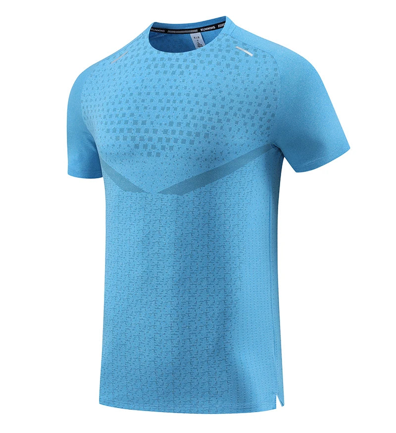 3D Print Gym Shirt Running Casual Outdoor Jogging Breathable Quick Dry Nylon Short Sleeve Training Tee