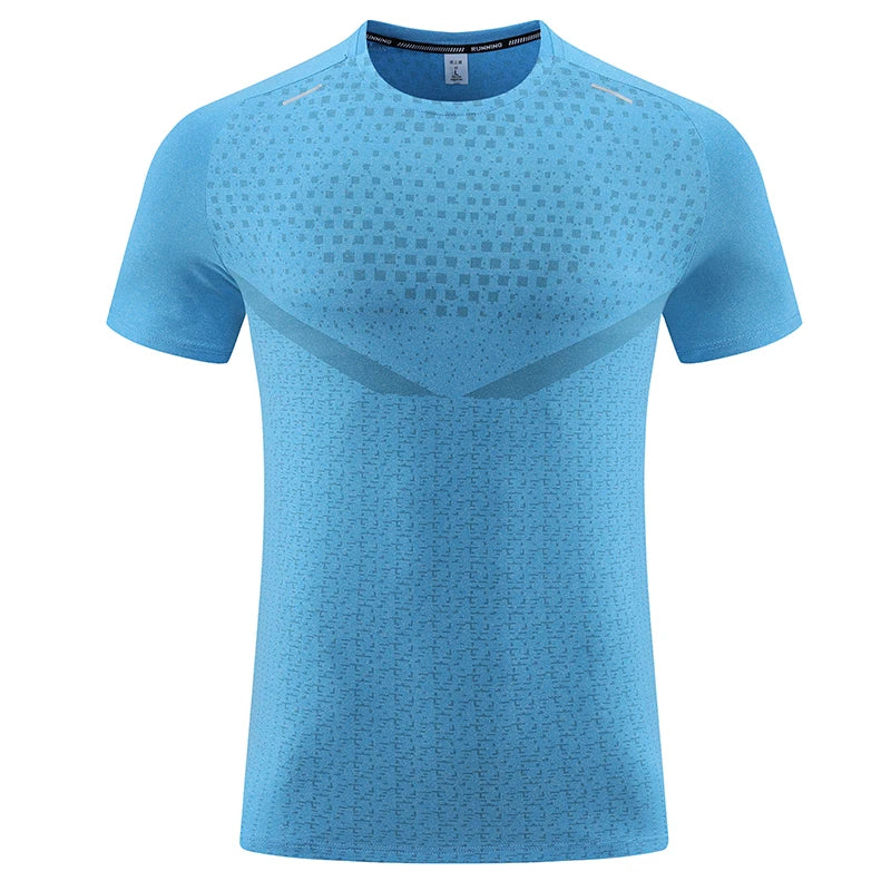 3D Print Gym Shirt Running Casual Outdoor Jogging Breathable Quick Dry Nylon Short Sleeve Training Tee