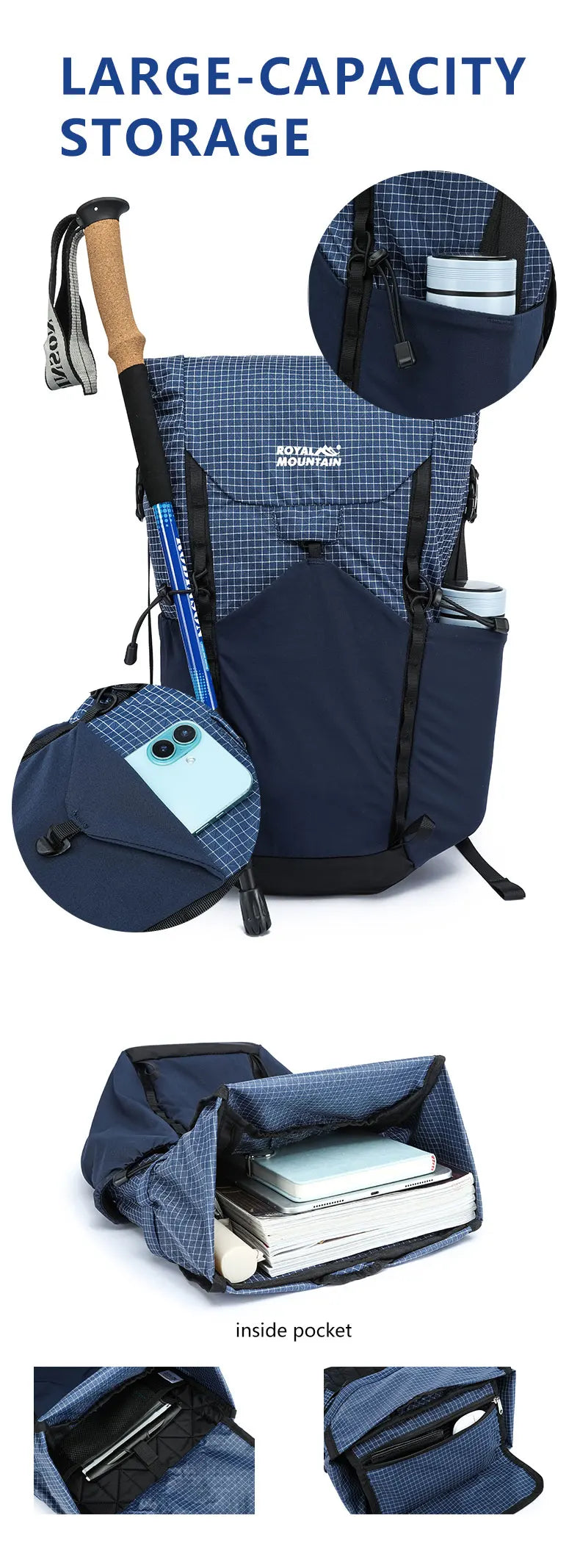 Royal Mountain Brand New 20L Foldable Lightweight Backpack for Hiking Daypack UHMWPE Fabric