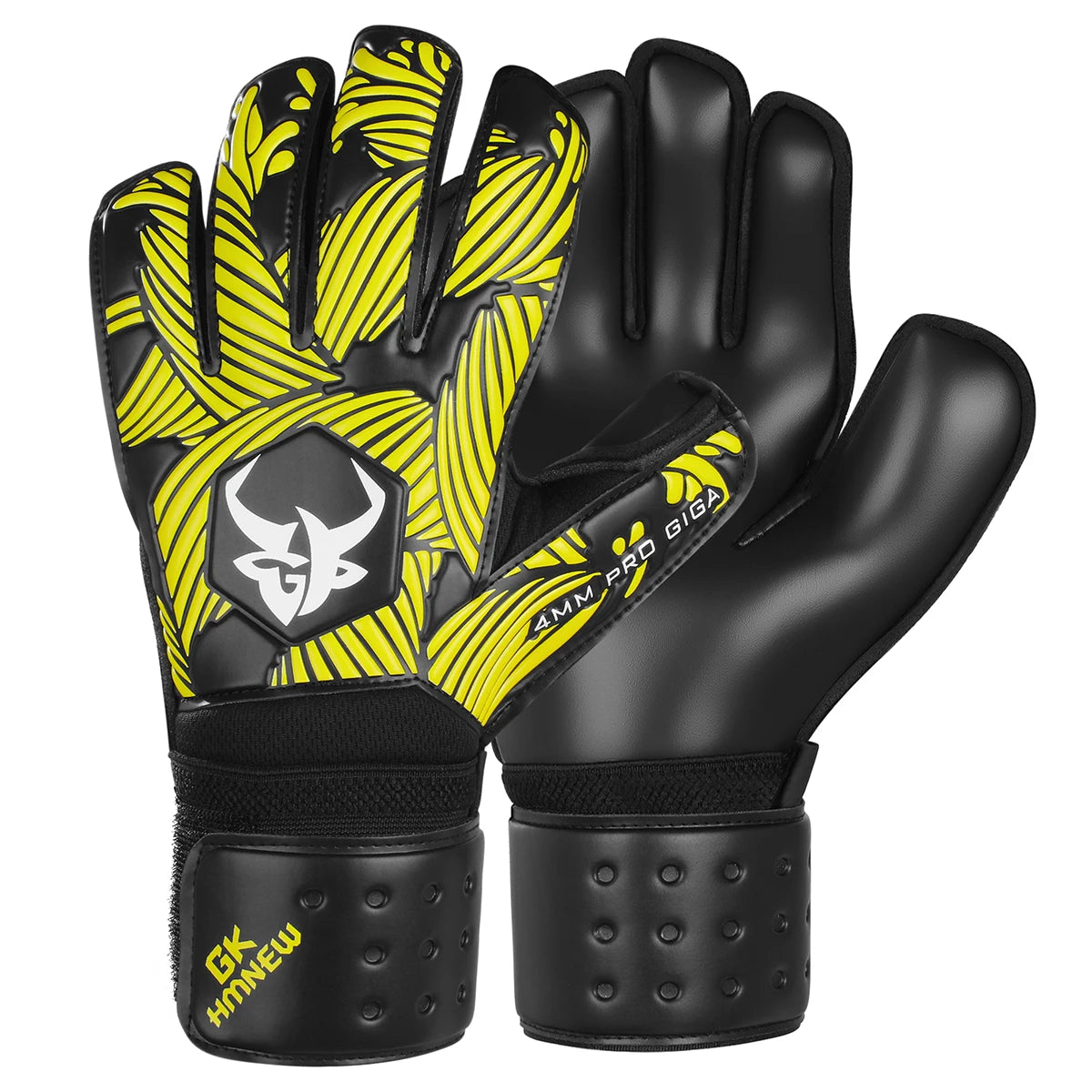 Soccer Goalie Goalkeeper Gloves Strong Grip with Finger Protect and 4+3mm Latex for Kids Youth and Adults