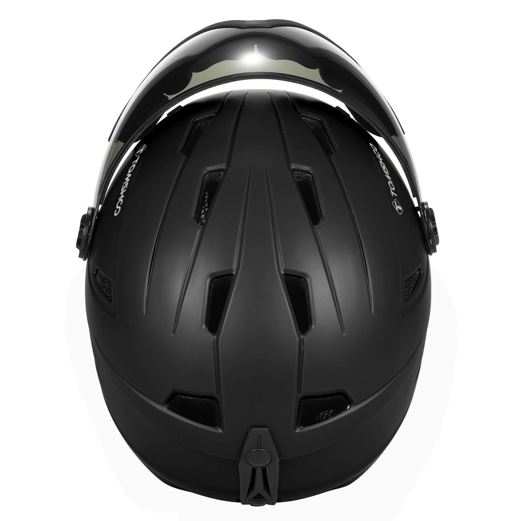 Ski Helmet with Removable Goggles Inner Lining and Ear Pads Lightweight Snowboard Helmet for Snowboarding and Biking
