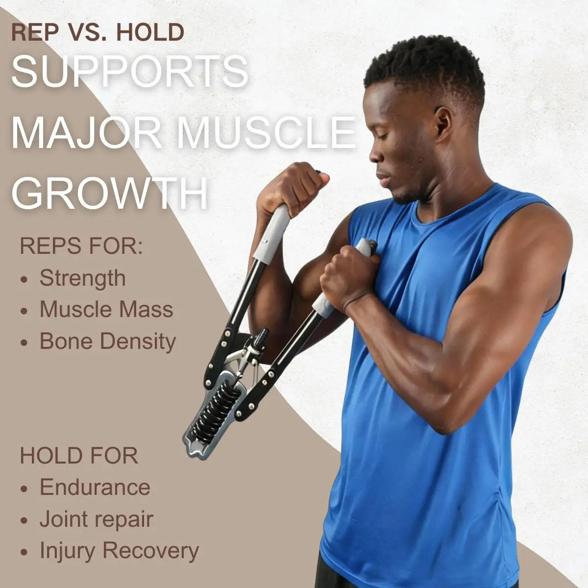Hydraulic Power Twister Arm Trainer Adjustable 22 to 440lb Chest and Arm Workout Equipment with Smart Rep Counter Portable