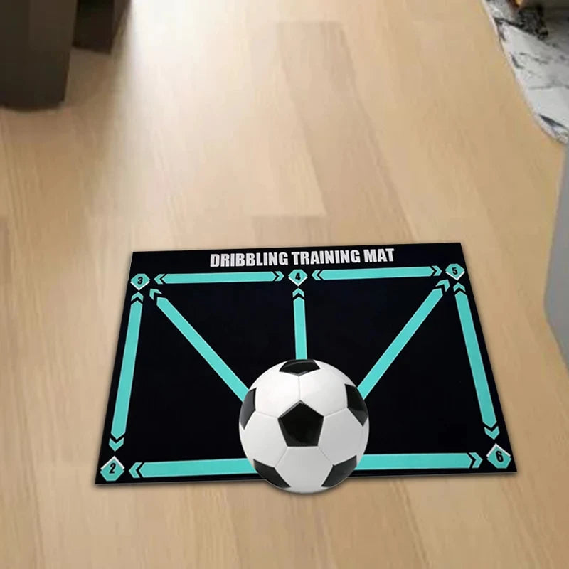 Durable Non Slip Football Training Mat Foldable Carpet Dribbling Training Mat Children’s Indoor Football Equipment