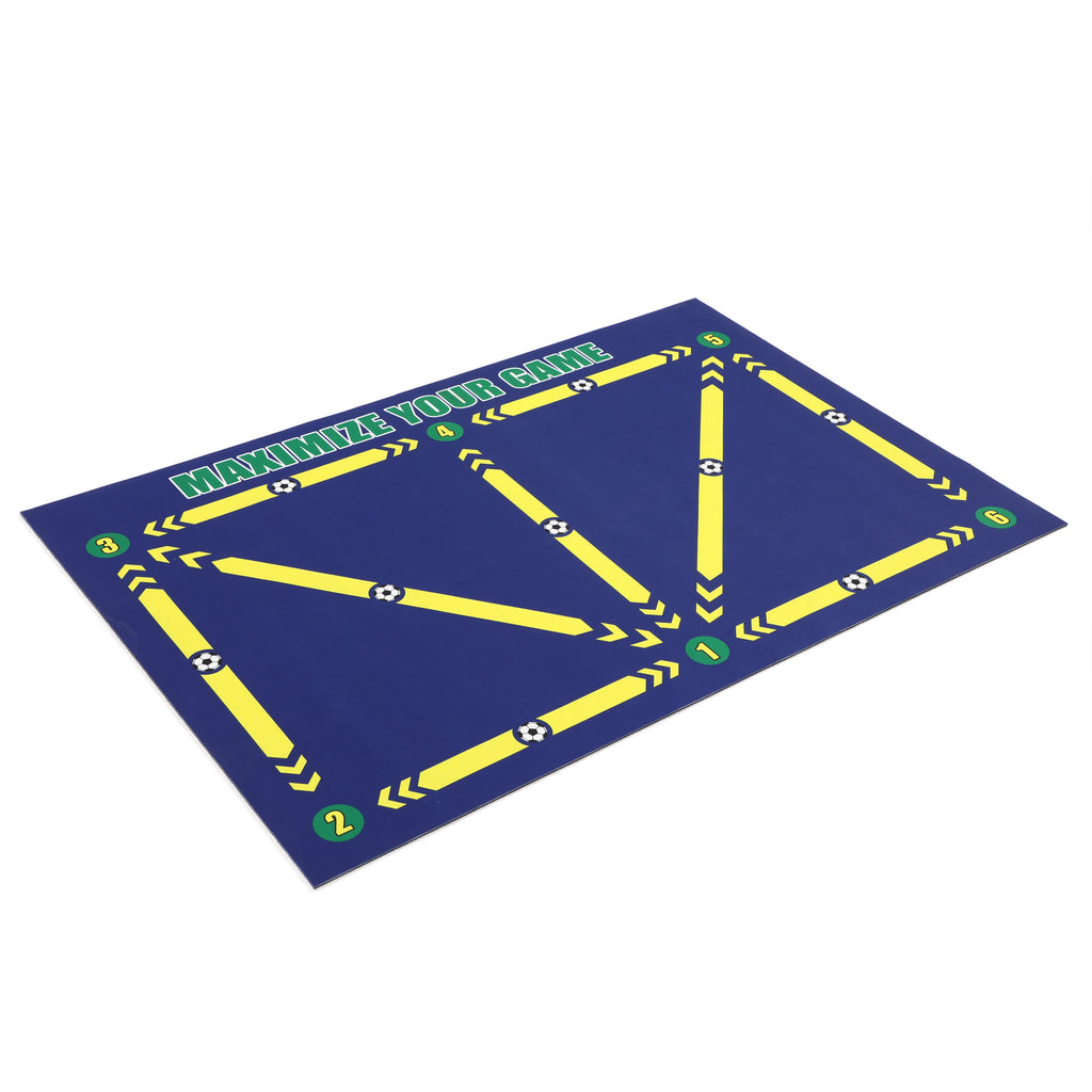 Soccer Ball Control Training Mat Stable Silent Rubber Base Digital Guidance Design Improve Ball Sense Daily Training