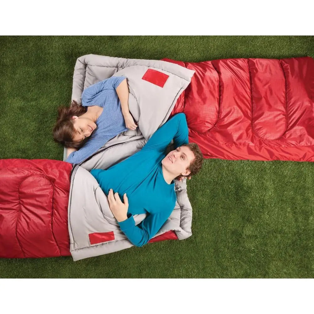 Lightweight 30° Camping Sleeping Bag for Adults, No‑Snag Zipper, Includes Storage Sack