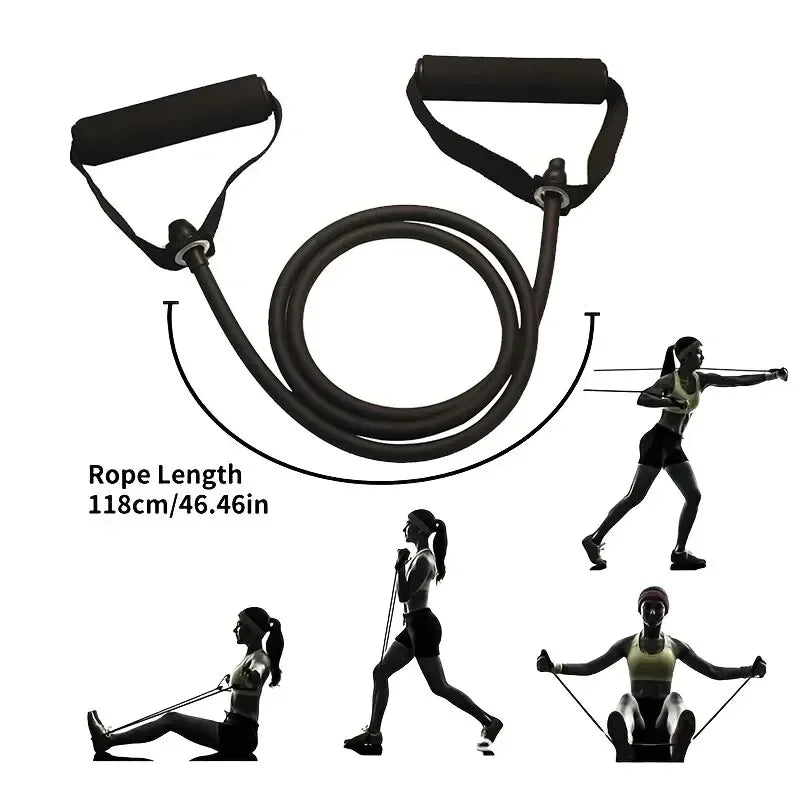 Resistance Band with Handles for Home Gym Exercise Strength Training Bands for Men and Women Portable Fitness Workout Equipment
