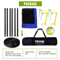 Portable Volleyball Net System Adjustable Height with Aluminum Poles Complete Set with Pump and Carry Bag