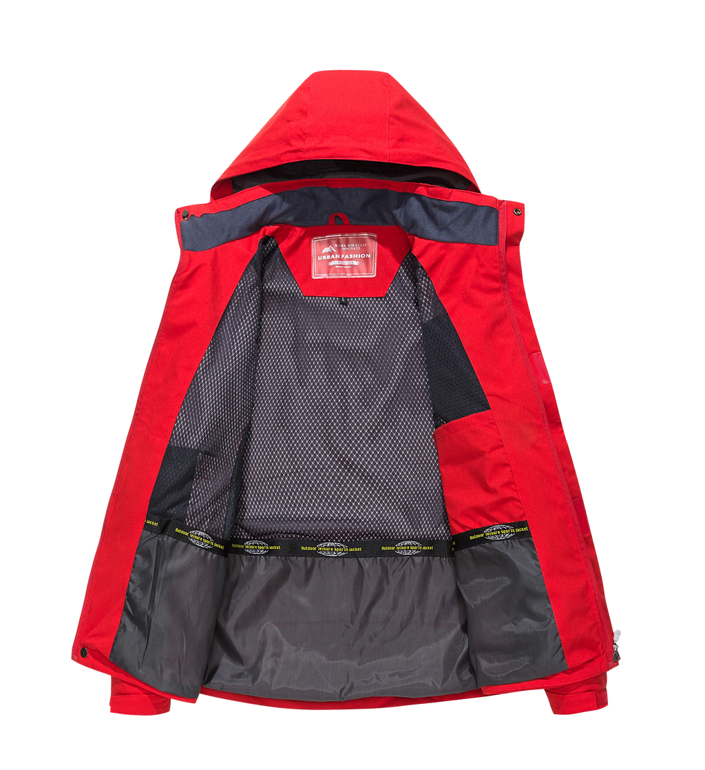 Men’s Waterproof Hiking Jacket Large Size Windproof Outdoor Windbreaker for Camping Hunting Running Trekking Fishing
