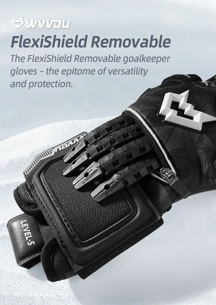 Soccer Goalie Gloves for Adults and Youth High Performance Goalkeeper Gloves with Five Detachable Finger Savers