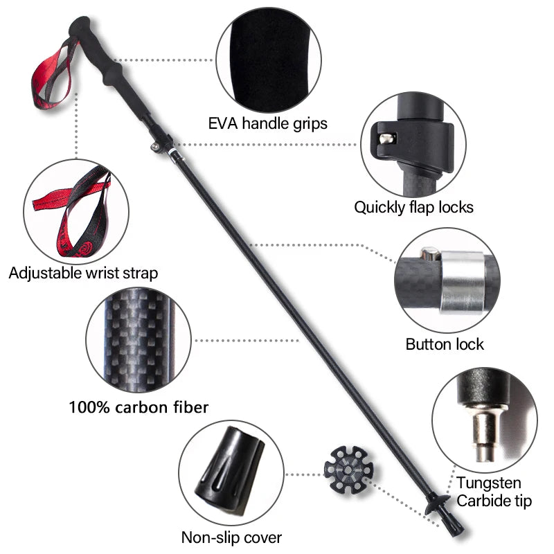 Carbon Fiber Trekking Poles