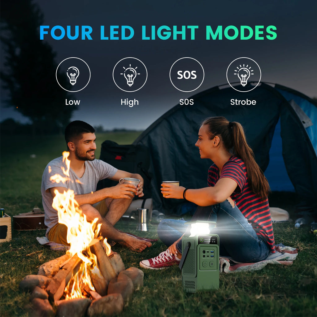 200W Power Station Camping 192Wh Lifepo4 Power Bank 60000mAh Portable Charger Battery Emergency Power USB Type C Port