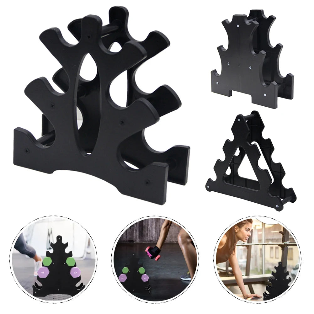 Dumbbell Rack 3 Tier Weight Storage Organizer Compact Dumbbell Rack for Small Home Gym Organization