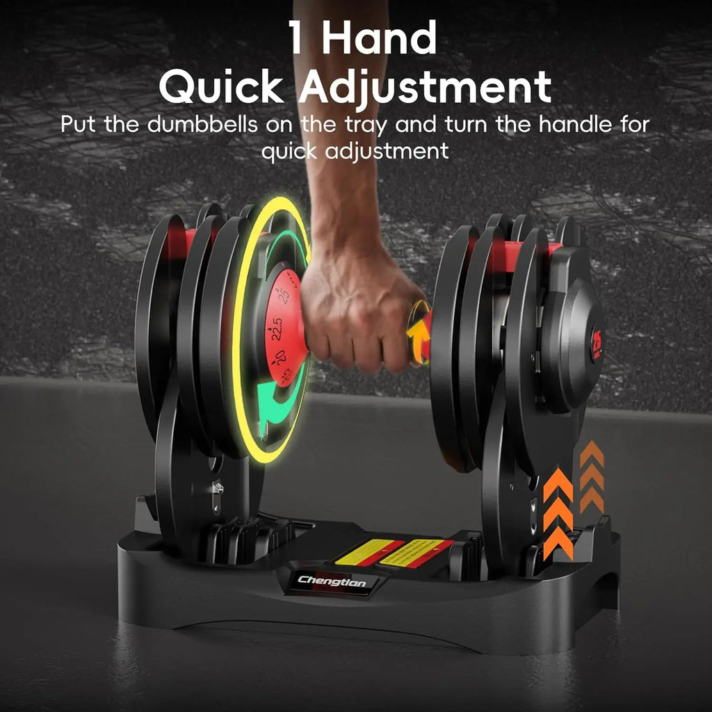 Adjustable Dumbbells for Home Gym — Rapid Weight Change, Safe Locking Mechanism & Ergonomic Anti‑Slip Grip