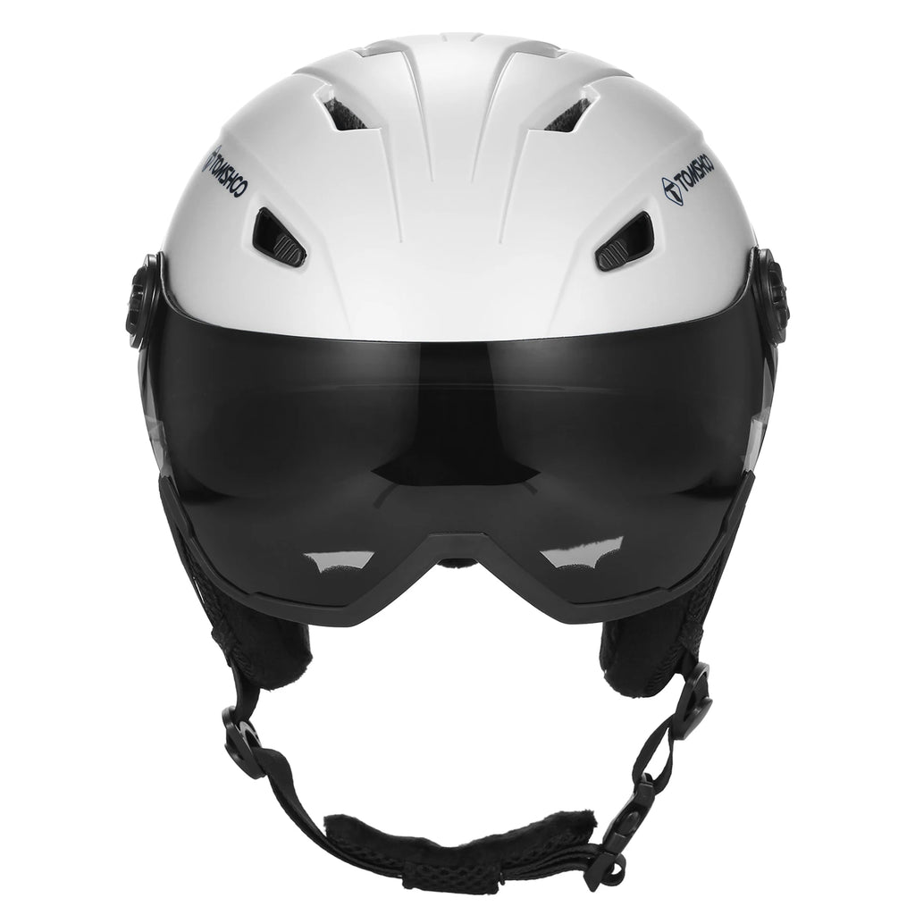 Ski Helmet with Removable Goggles Inner Lining and Ear Pads Lightweight Snowboard Helmet for Snowboarding and Biking