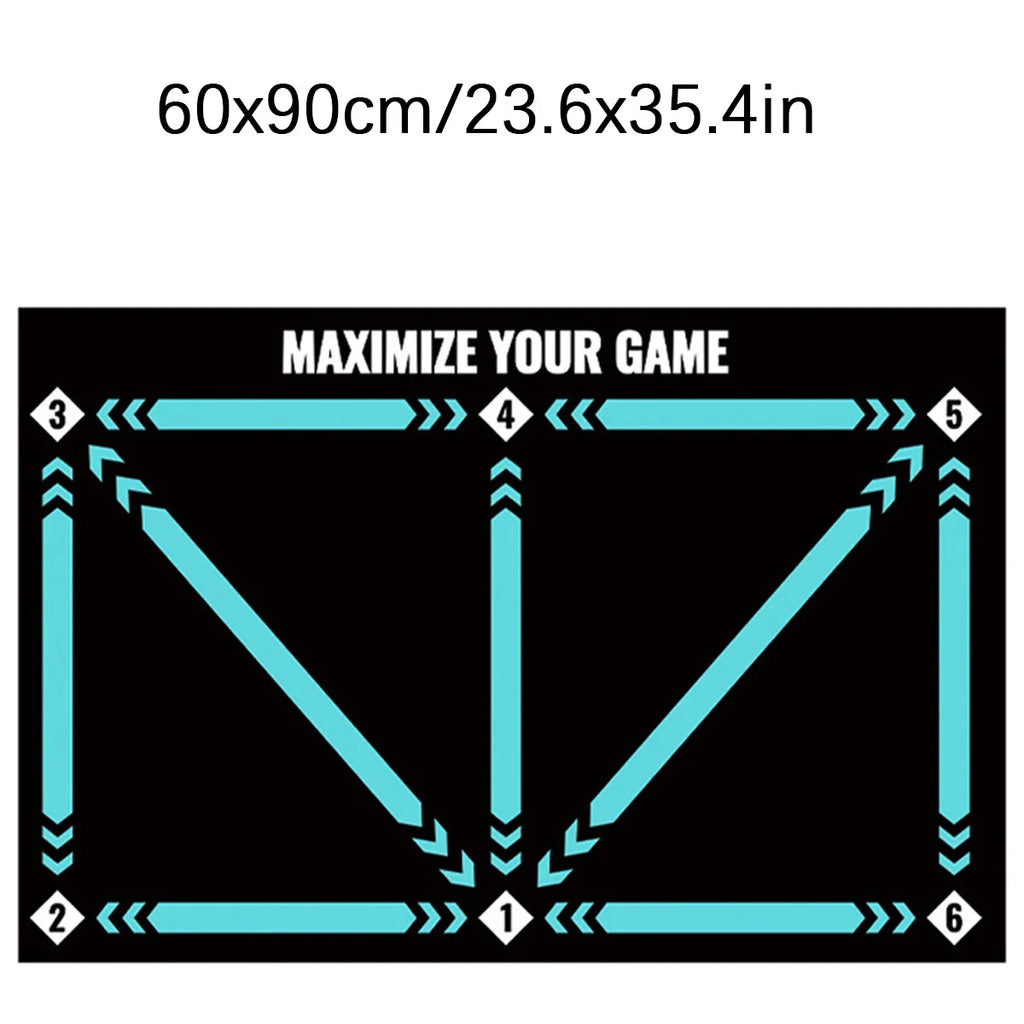 Soccer Ball Control Training Mat Stable Silent Rubber Base Digital Guidance Design Improve Ball Sense Daily Training