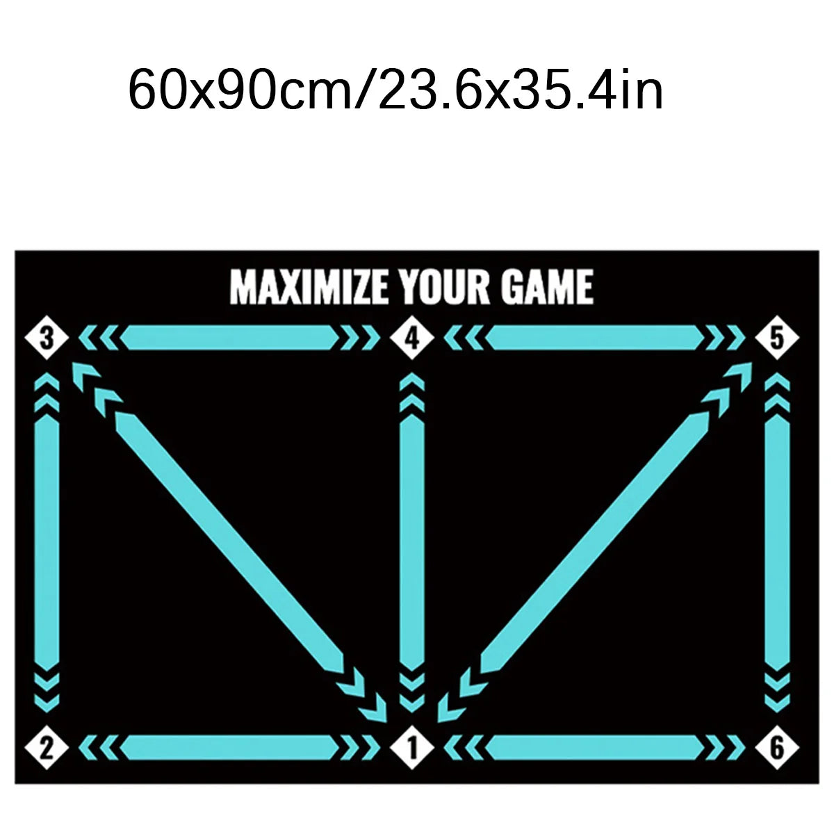 Soccer Ball Control Training Mat Stable Silent Rubber Base Digital Guidance Design Improve Ball Sense Daily Training