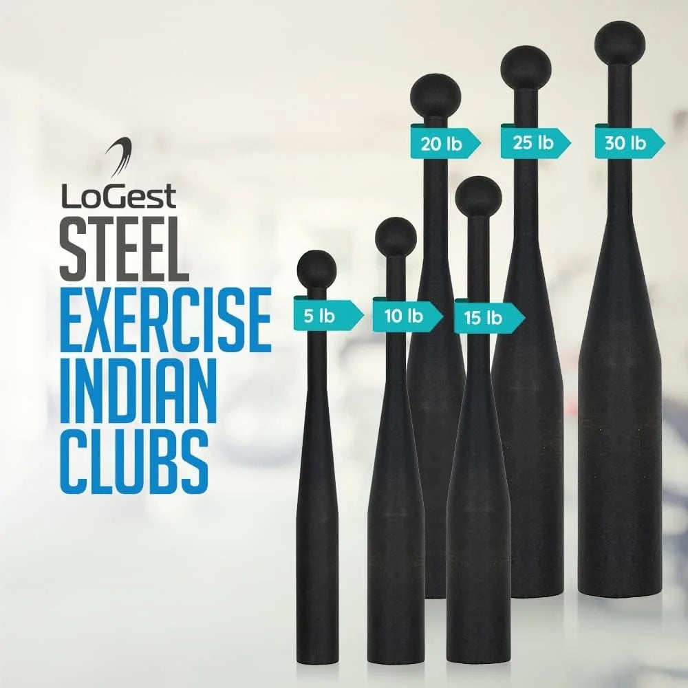 Steel Mace Exercise Club Heavy Duty Steel Indian Club for Strength Training