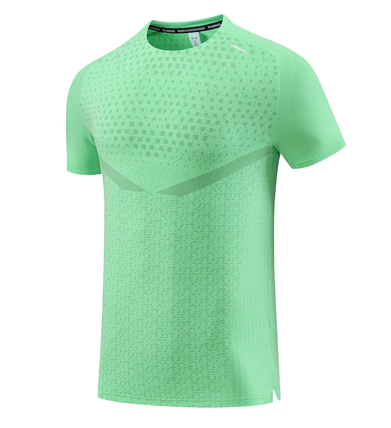 3D Print Gym Shirt Running Casual Outdoor Jogging Breathable Quick Dry Nylon Short Sleeve Training Tee