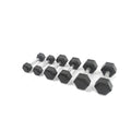 Hex Dumbbells Set with Dumbbell Rack, Rubber Coated for Weightlifting and Home Gym