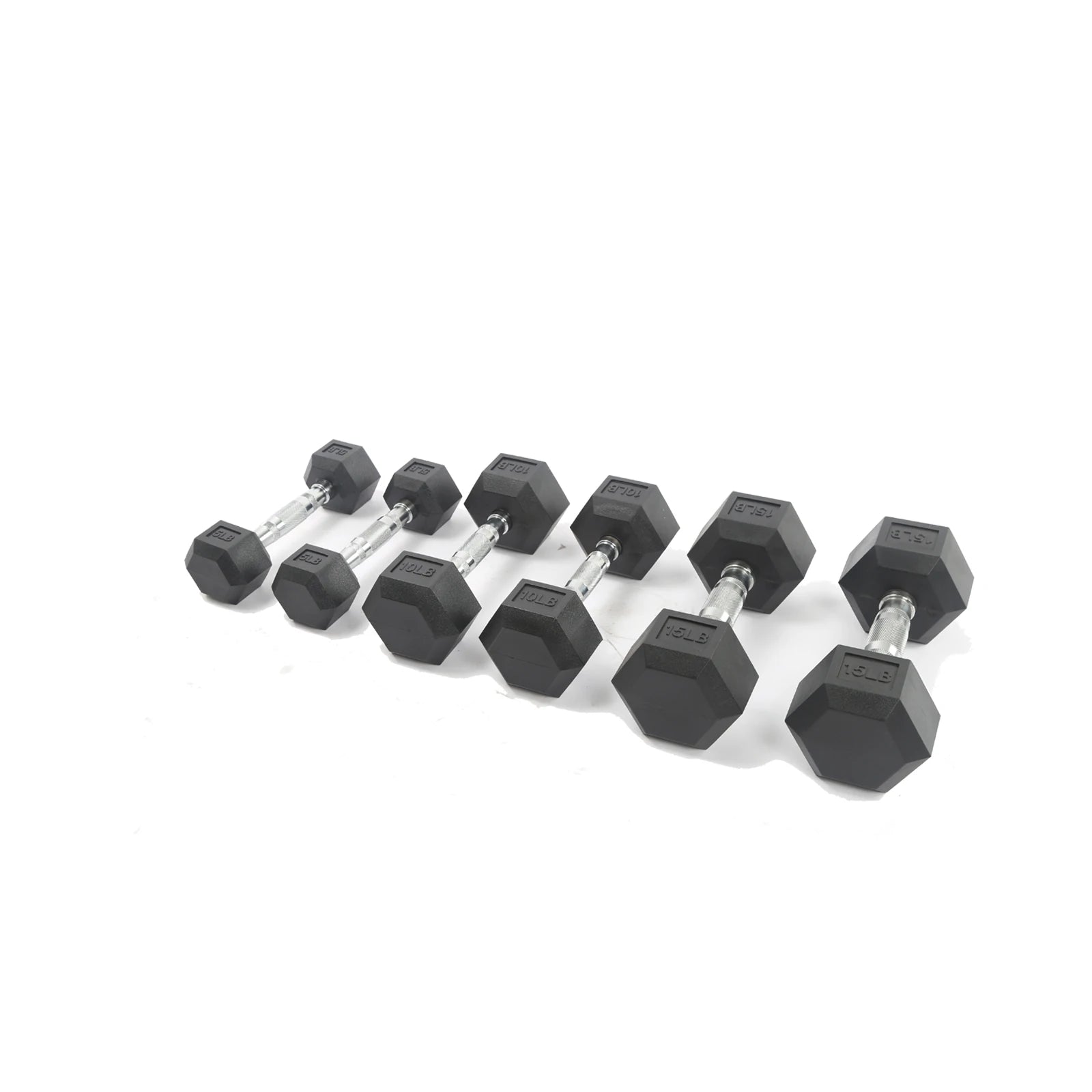 Hex Dumbbells Set with Dumbbell Rack, Rubber Coated for Weightlifting and Home Gym