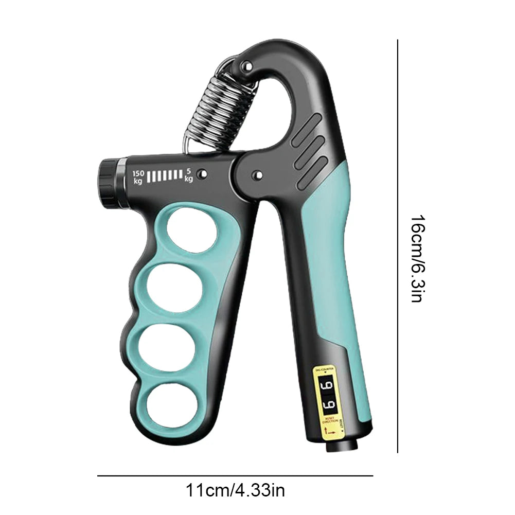 Hand Grip Strengthener 5 to 100Kg Adjustable Resistance Wrist Expander Anti Slip Ergonomic Hand Strength Exerciser with Counter