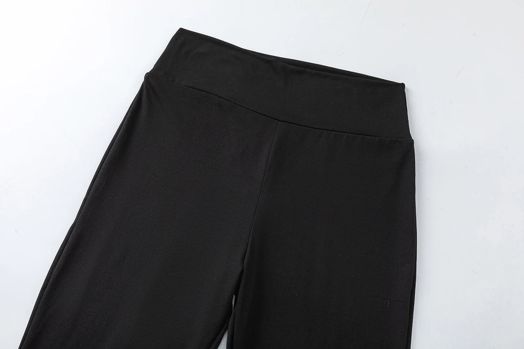 Autumn New Round Neck Short Fit Long Sleeve T Shirt Mildly Spicy Pants Casual Sports Yoga Two Piece Set Women’s Fashion