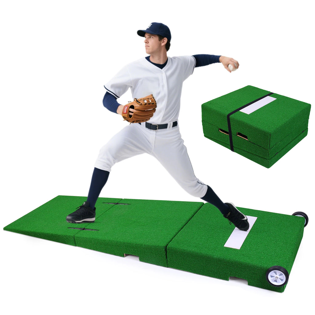 Professional Portable Pitching Mound — Foldable 88×28×6 in Training Set with Carry Handle