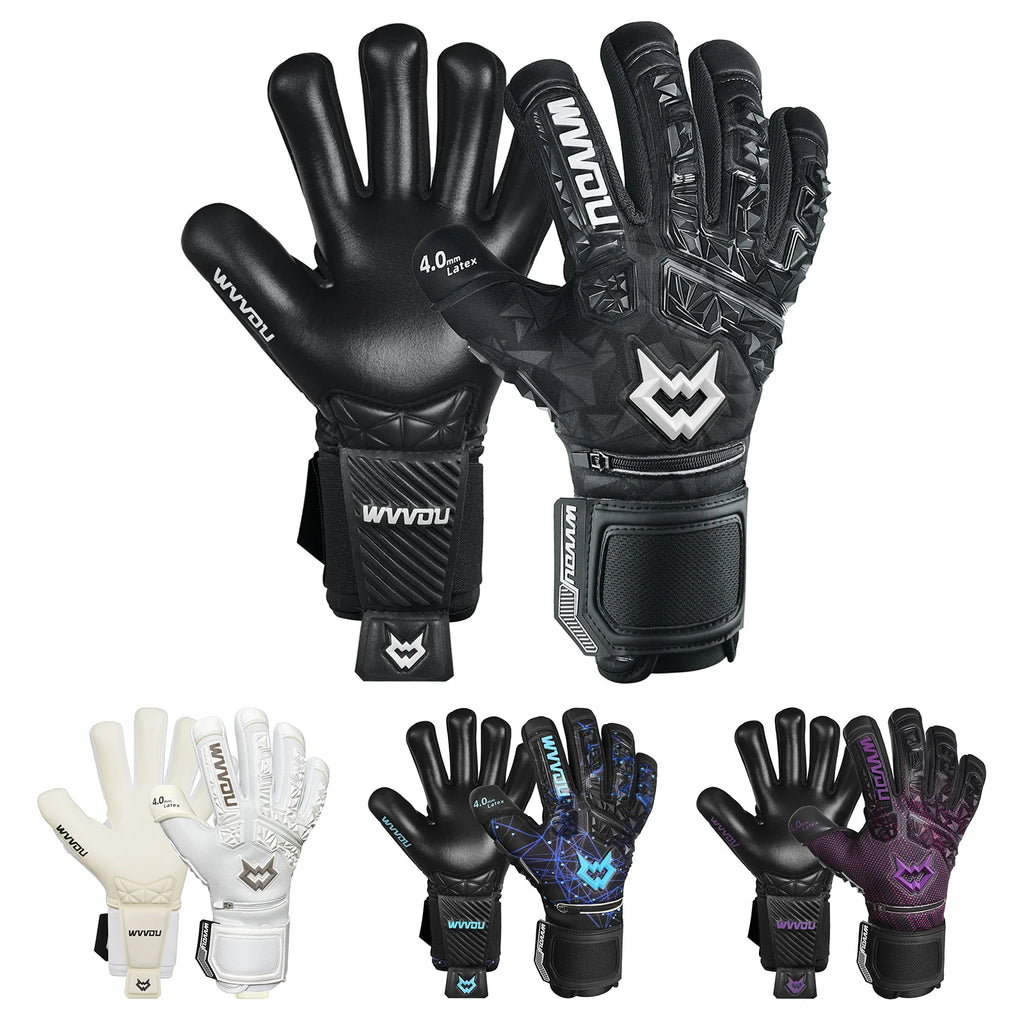 Soccer Goalie Gloves for Adults and Youth High Performance Goalkeeper Gloves with Five Detachable Finger Savers