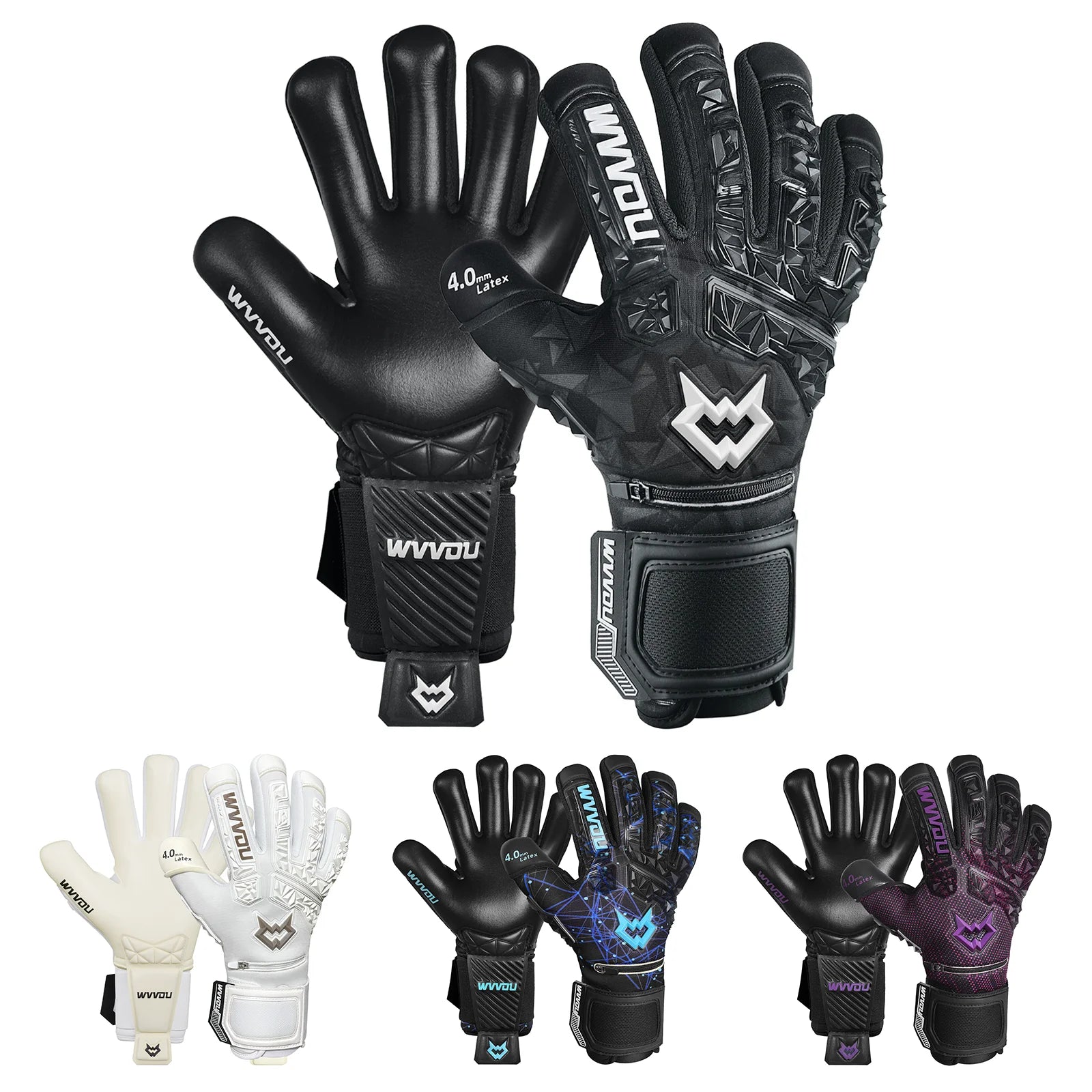 Soccer Goalie Gloves for Adults and Youth High Performance Goalkeeper Gloves with Five Detachable Finger Savers