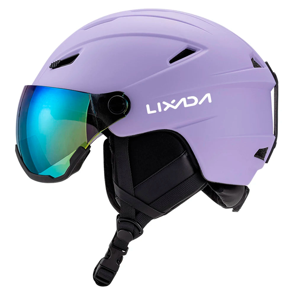 Integrated Ski Helmet Men and Women Snowboard Helmet with Removable Visor Goggles Men and Women Snowboard Wear