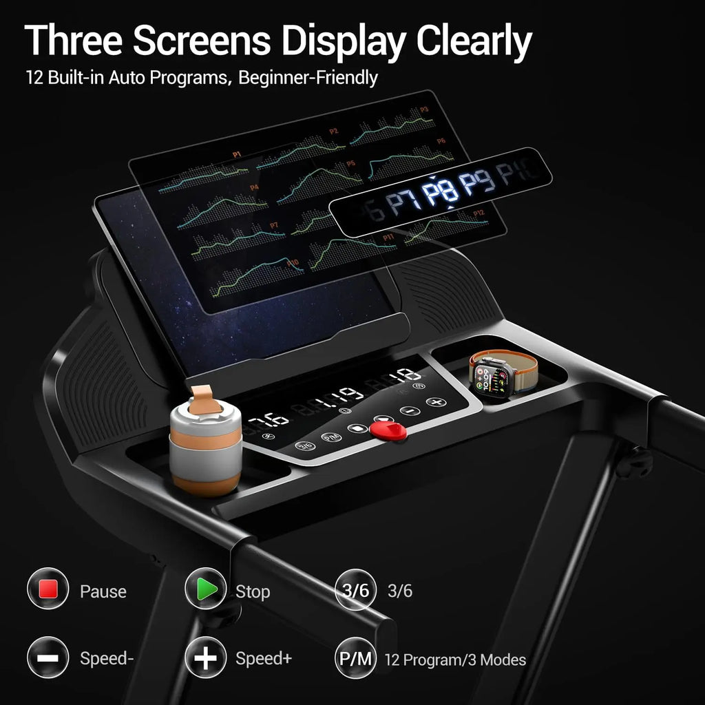 14 Percent Treadmill for Home with Handle 3 in 1 Portable Treadmill with Incline Foldable Treadmill
