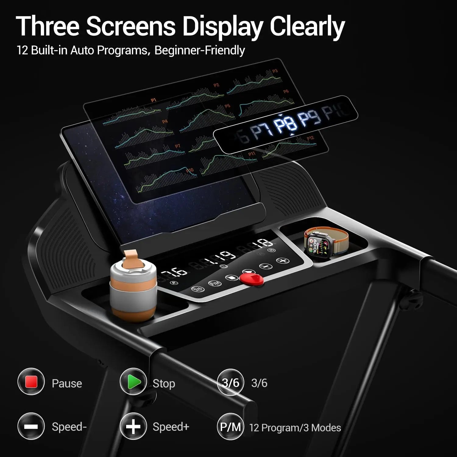 14 Percent Treadmill for Home with Handle 3 in 1 Portable Treadmill with Incline Foldable Treadmill