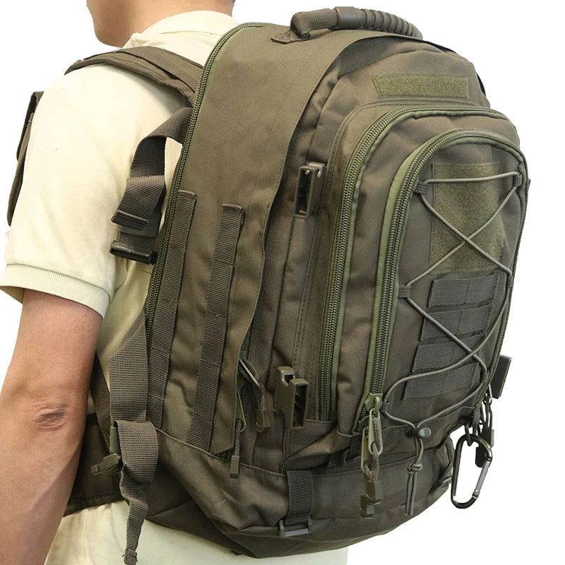 65L Outdoor Tactical Backpack Men’s Hiking Bag Large Capacity Military Army Travel Camping Rucksack
