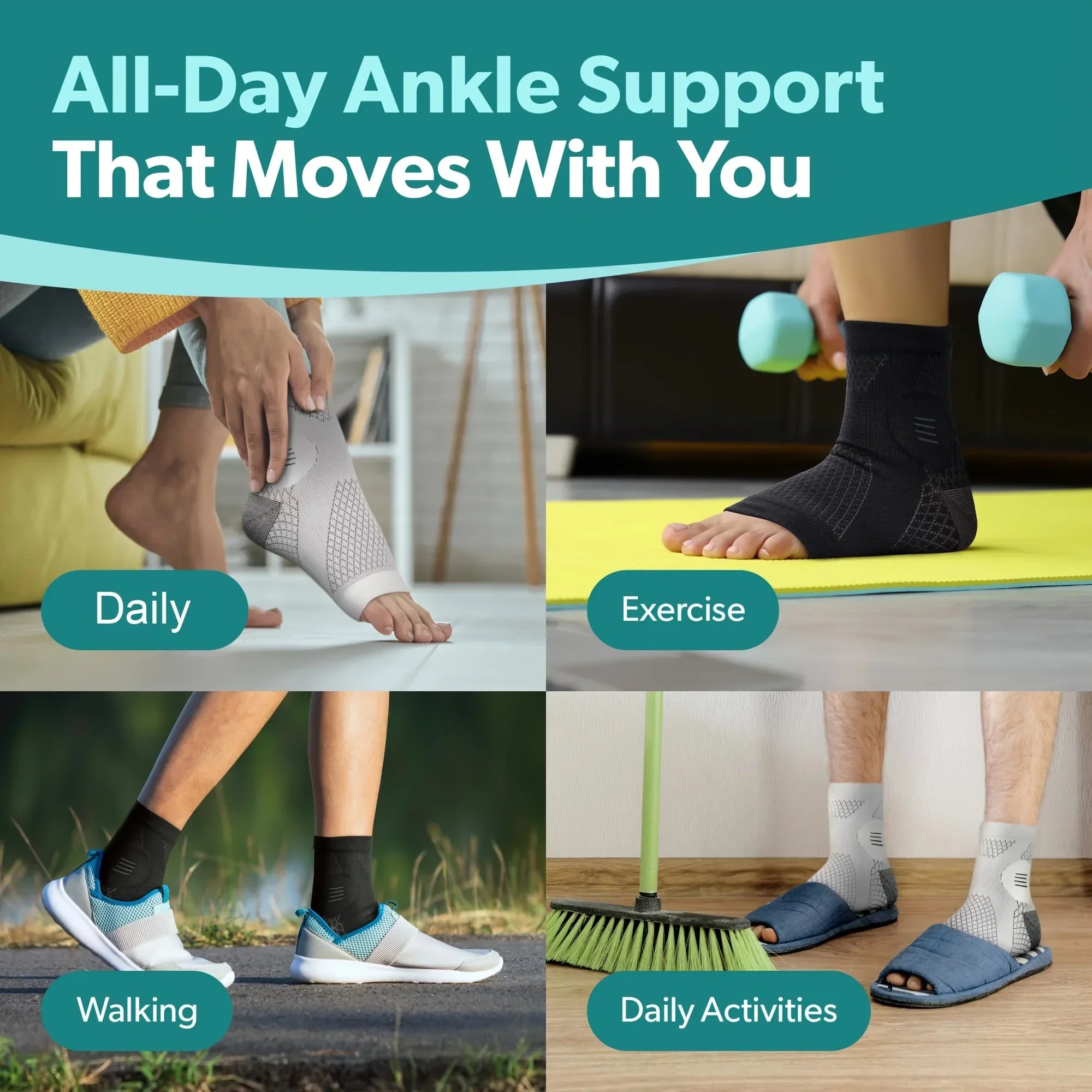 Performance Compression Foot Sleeves — Open‑Toe Arch & Ankle Support Socks for Comfort & Stability