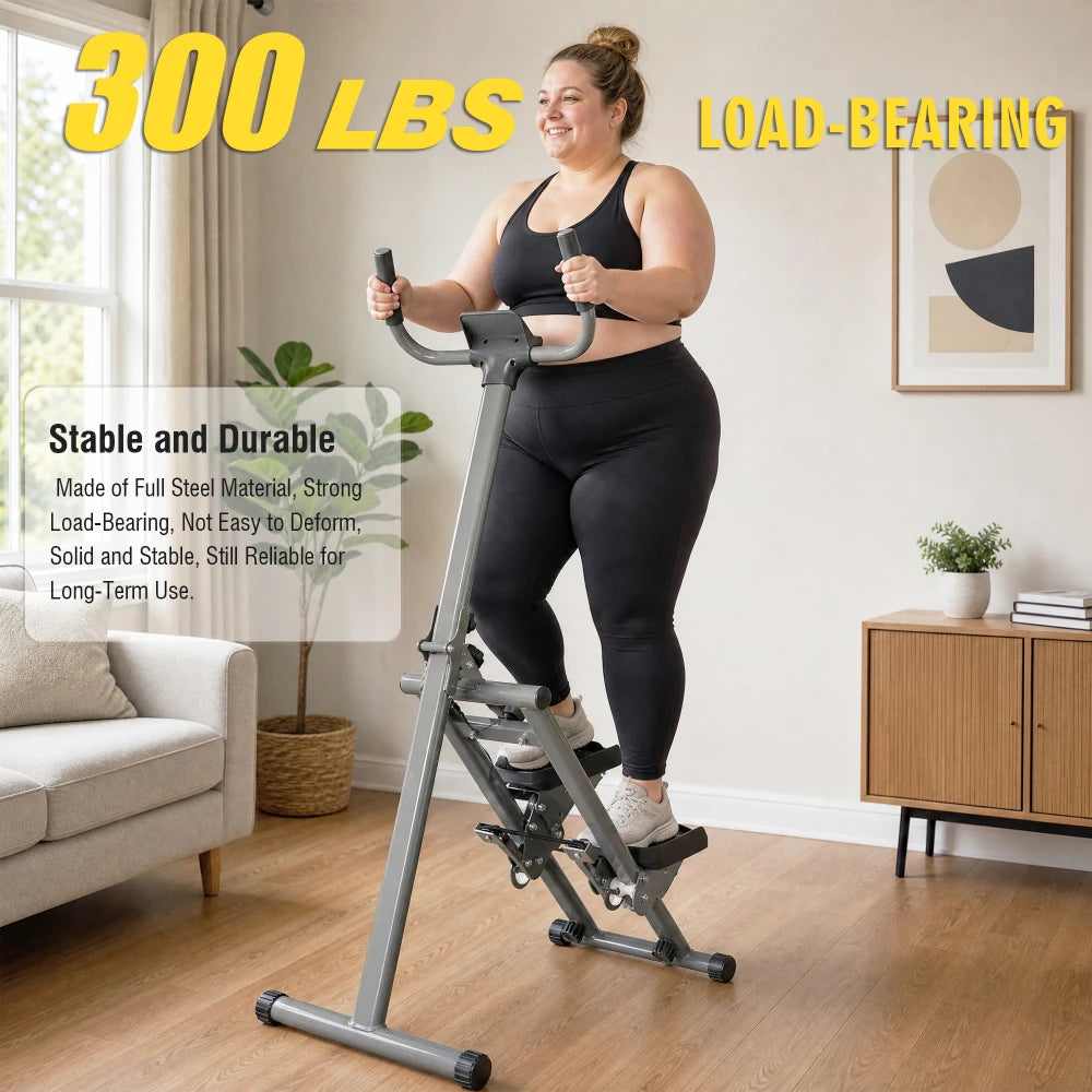 Stair Stepper Machine Vertical Climber with LCD Display Compact Cardio Step Trainer for Full Body Home Workouts