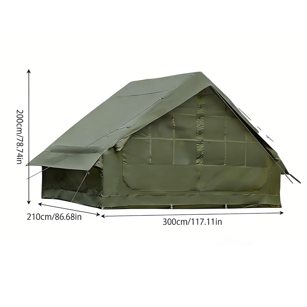 Large Inflatable Camping Tent with Skylight Quick Air Flow and Breathable Mesh Design Summer Glamping Hot Tent