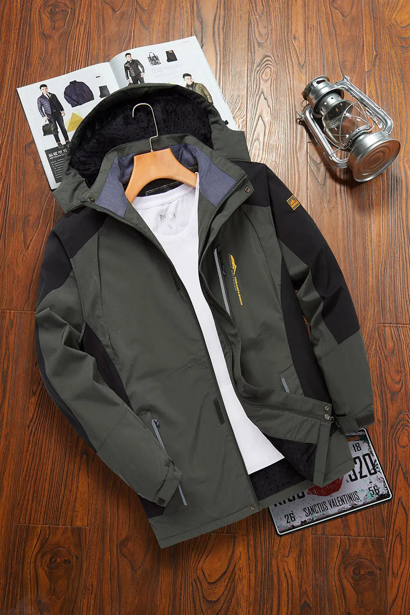 Men’s Winter Parka Windbreak Plus Thick Warm Windproof Fur Coat Military Style Hooded Anorak Men’s Winter Jacket