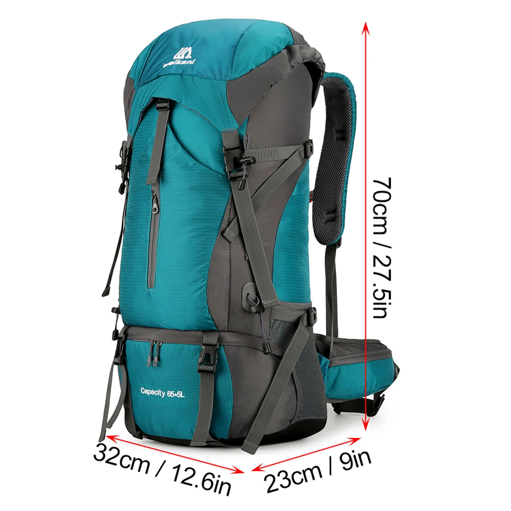 70L Hiking Backpack Camping Climbing Rucksack Travel Trekking Mountaineering Bag Outdoor Sports Waterproof Backpack