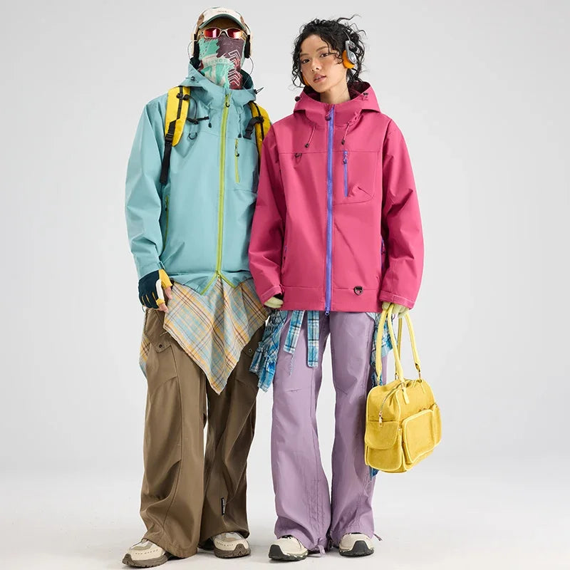 Unisex Waterproof Hiking Jacket Outdoor Hooded Windbreaker for Camping Fishing and Climbing