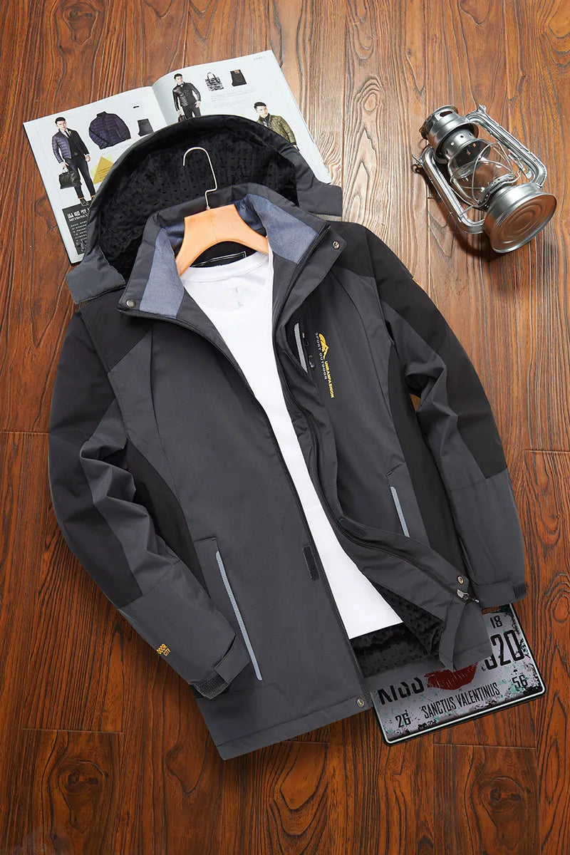 Men’s Winter Parka Windbreak Plus Thick Warm Windproof Fur Coat Military Style Hooded Anorak Men’s Winter Jacket
