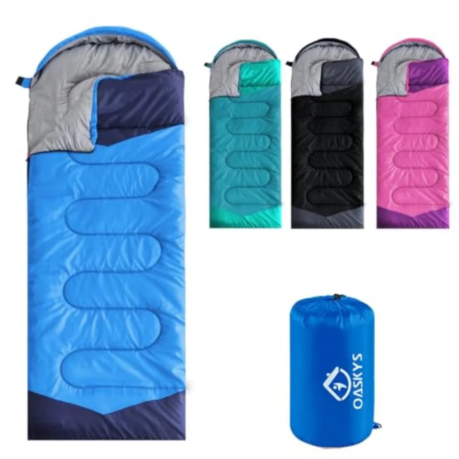 Camping Sleeping Bag, Lightweight Waterproof Design for Adults, Warm and Cool Weather Use in Summer, Spring, and Fall Travel and Camping Gear