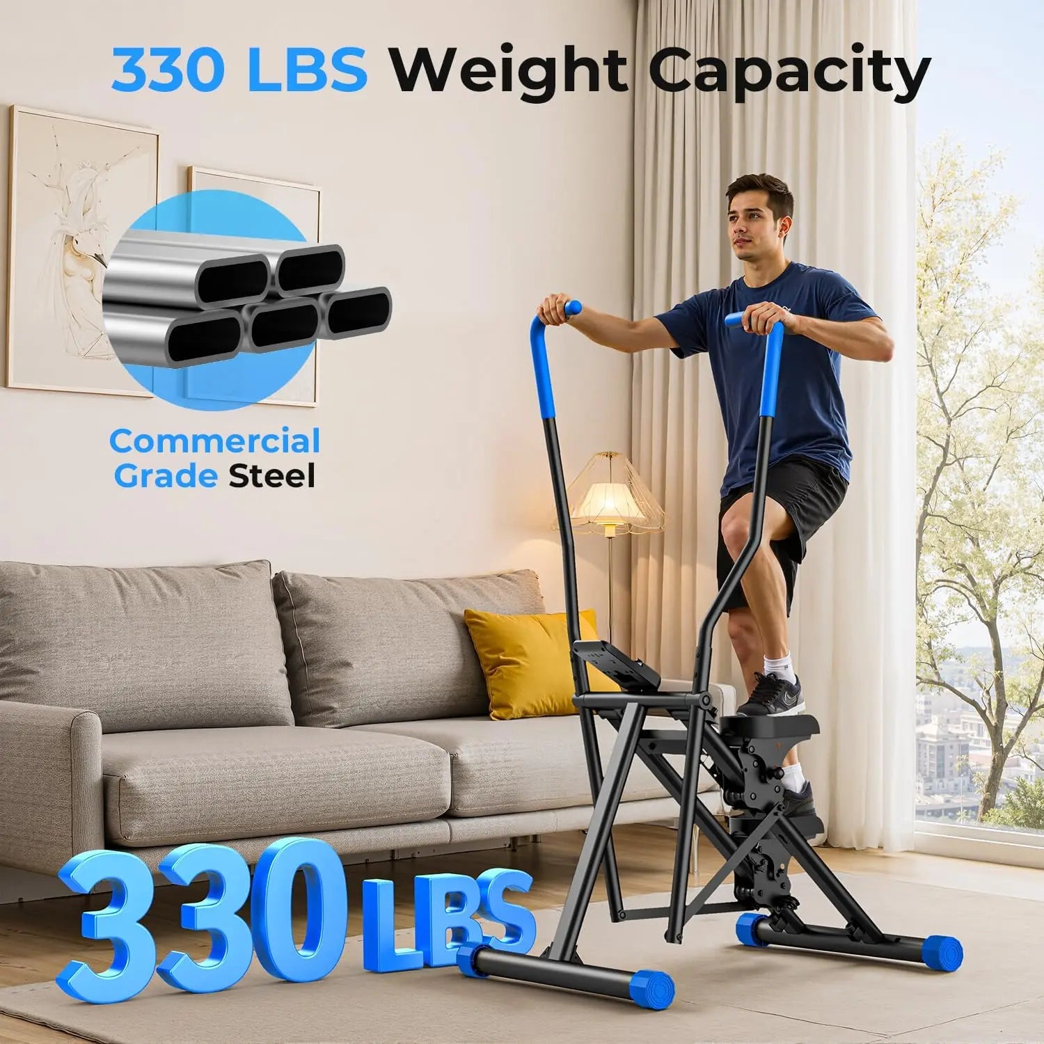 Stair Stepper Vertical Cardio Exercise Climber for Full Body Home Workout