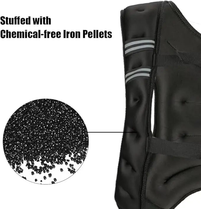 Weighted Training Vest, 12 -30 Lbs Weights Included