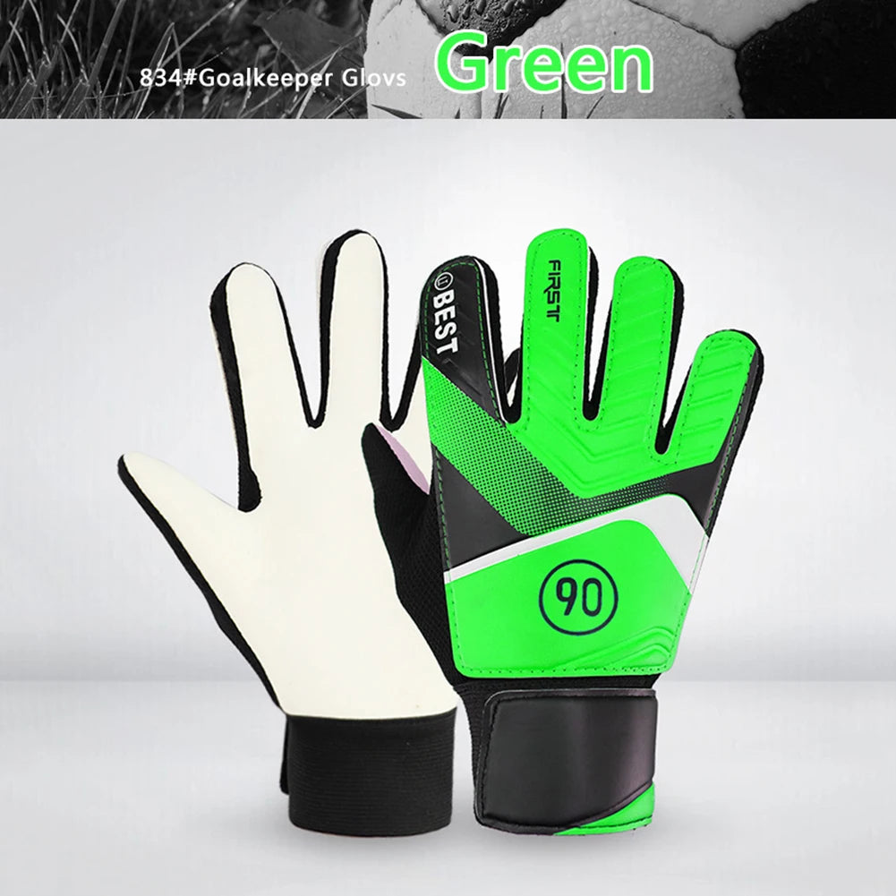 Latex PU Breathable Goalkeeper Gloves with Finger Protection for Football
