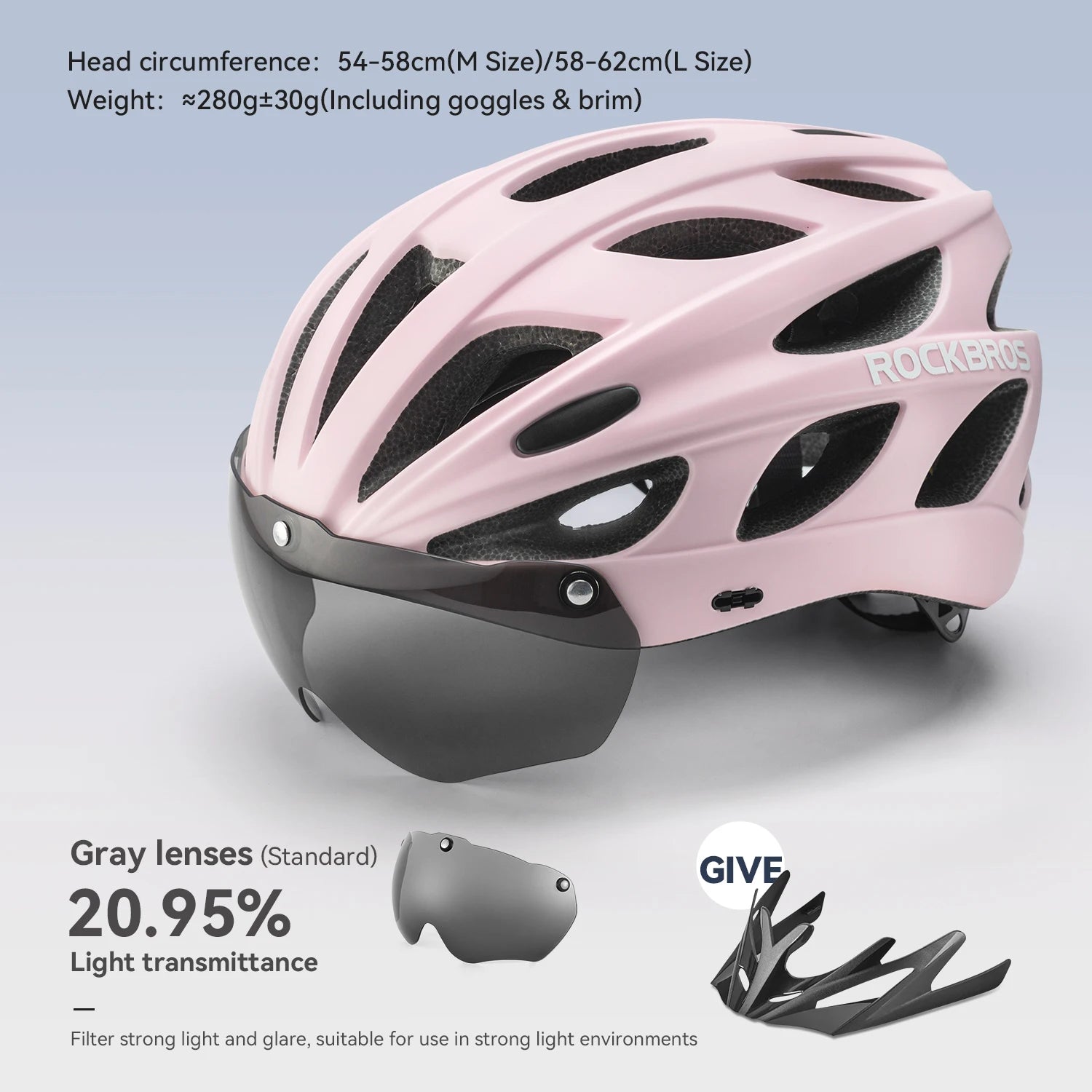 Cycling Helmet Lightweight Integrated Head Protection Safety Helmet with Goggles for Men and Women MTB and Road Bike Riding